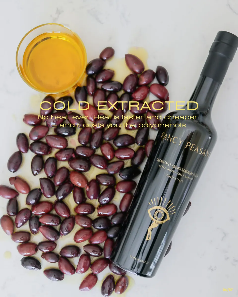 Instagram carousel slide designed by Orange Grove Social for Fancy Peasant Greek olive oil — image 6