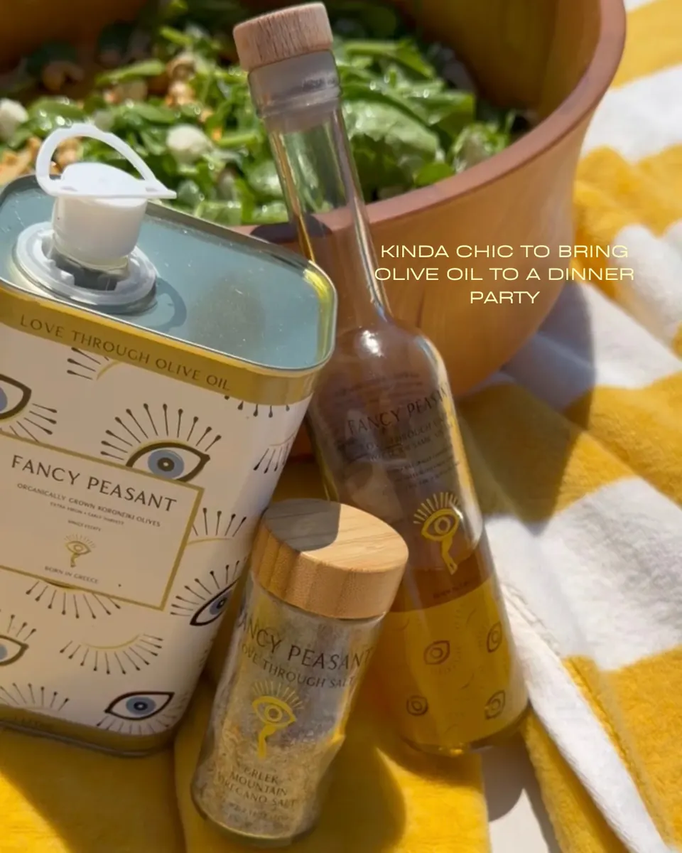 Instagram carousel slide designed by Orange Grove Social for Fancy Peasant Greek olive oil — image 20