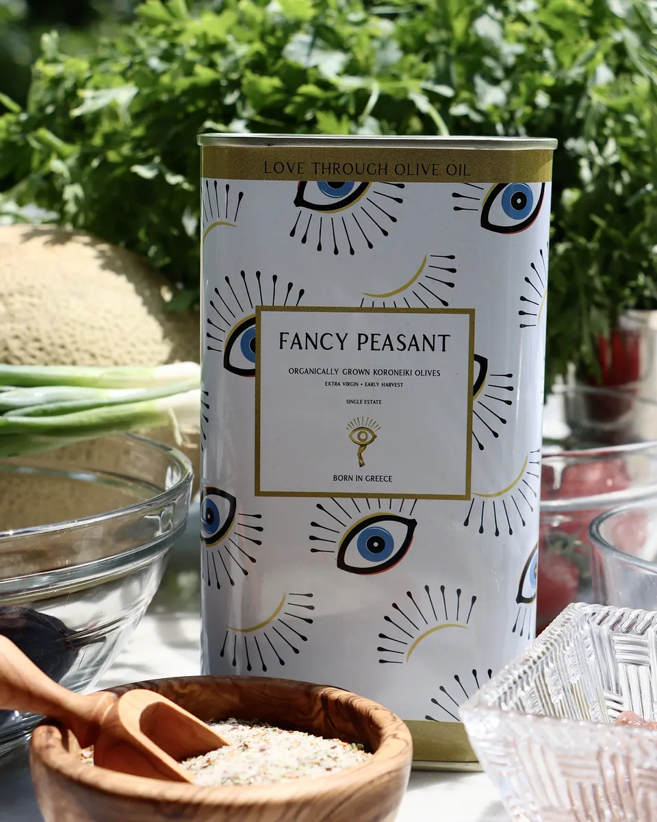 Instagram carousel slide designed by Orange Grove Social for Fancy Peasant Greek olive oil — image 48